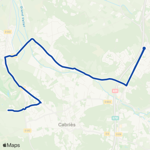 Pays d'Aix Mobilité Cabriès - Clg Mauron map