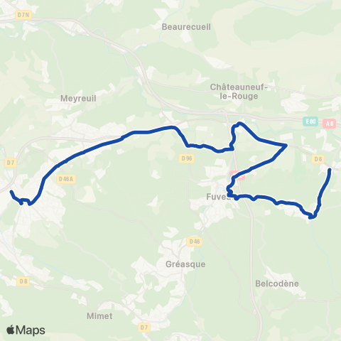 Pays d'Aix Mobilité Fuveau - Gardanne map