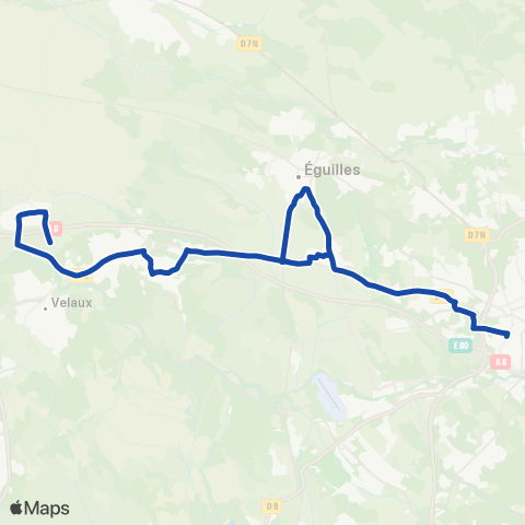 Pays d'Aix Mobilité Coudoux-Ventabren-ZI Eguilles-Aix map