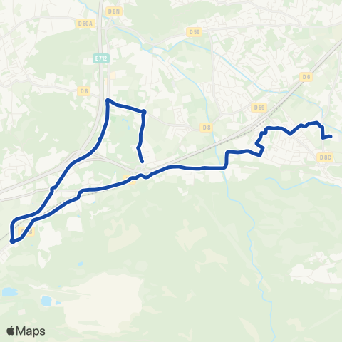 Pays d'Aix Mobilité Simiane - Bba-Mimet-Clg Mitterrand map