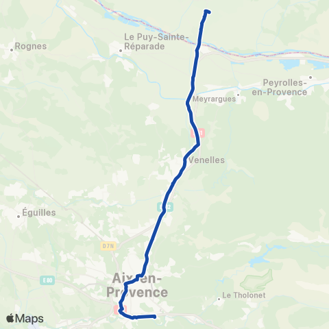 Pays d'Aix Mobilité Pertuis - Nativité / Zola map