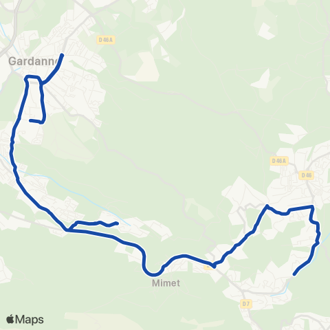 Pays d'Aix Mobilité Gréasque - Mimet - Gardanne map