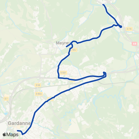 Pays d'Aix Mobilité Meyreuil - Gardanne map