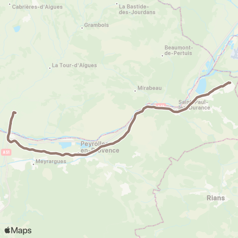 Pays d'Aix Mobilité St Paul - Jou - Pey - Mey - Pertuis map