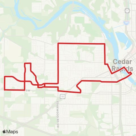 Cedar Rapids Transit  map