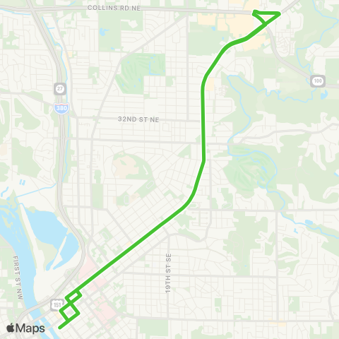 Cedar Rapids Transit  map