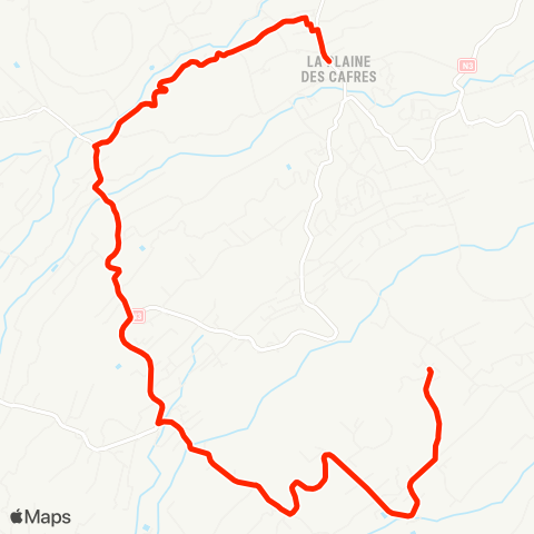 CarSud 17e KM - 23e KM map