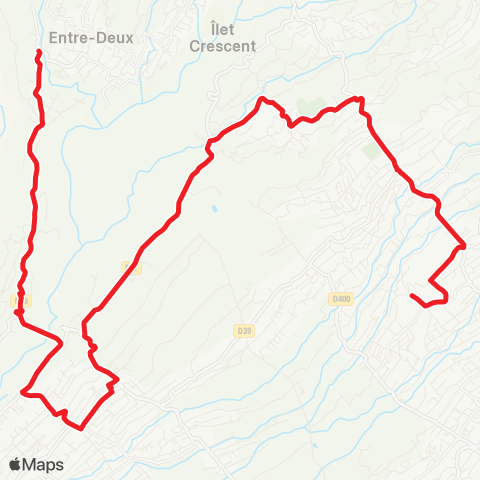 CarSud Entre Deux - Rdc - 3 Mares - Gare du Tampon map