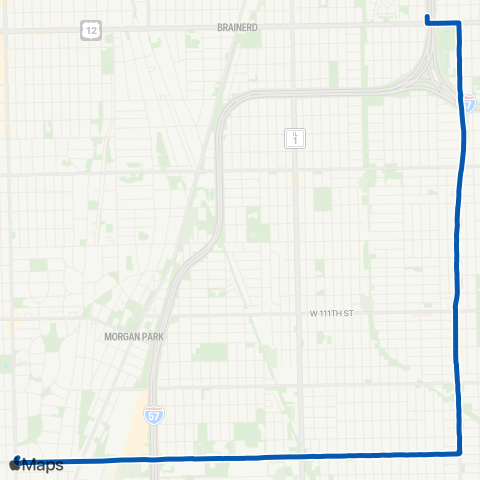 CTA Michigan / 119th map