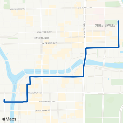 CTA Ogilvie / Streeterville Express map