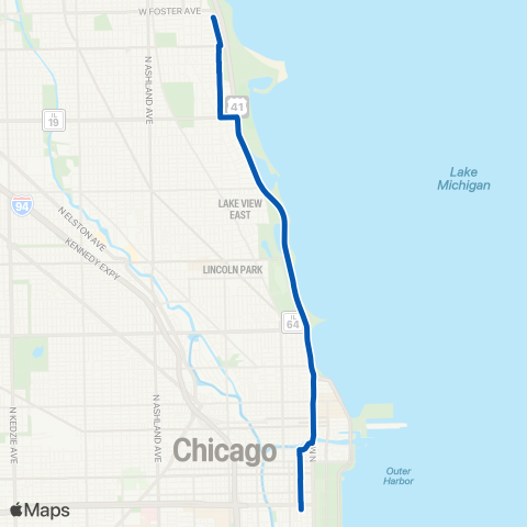 CTA Clarendon / Michigan Express map