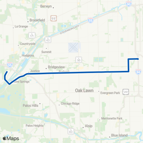 CTA 69th / UPS Express map