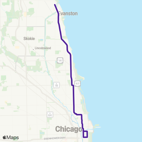 CTA Purple Line map
