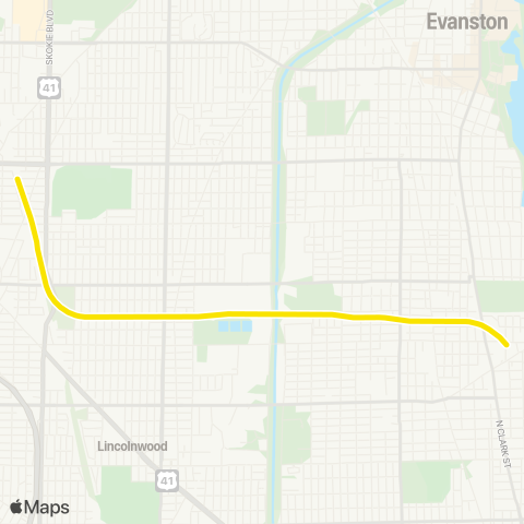 CTA Yellow Line map