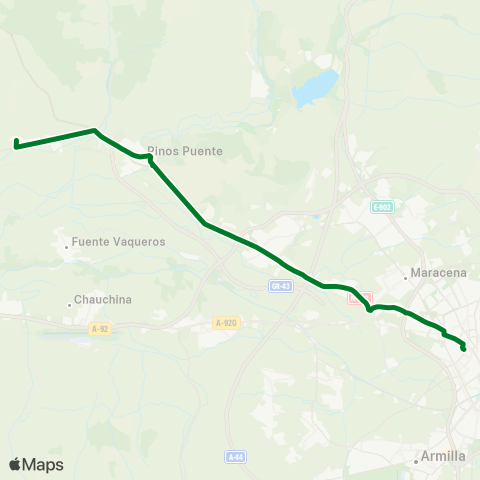 Junta de Andalucia Granada - P.Puente - Zujaira map