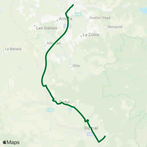 Junta de Andalucia Granada - Padul - Marchena - Dúrcal - Nigüelas map