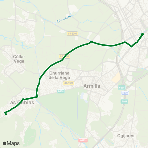 Junta de Andalucia Granada - Churriana V. - Gabia (Directo) map