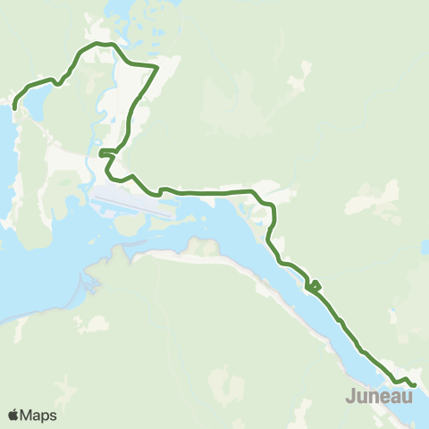 Capital Transit Mendenhall Loop Counterclockwise map