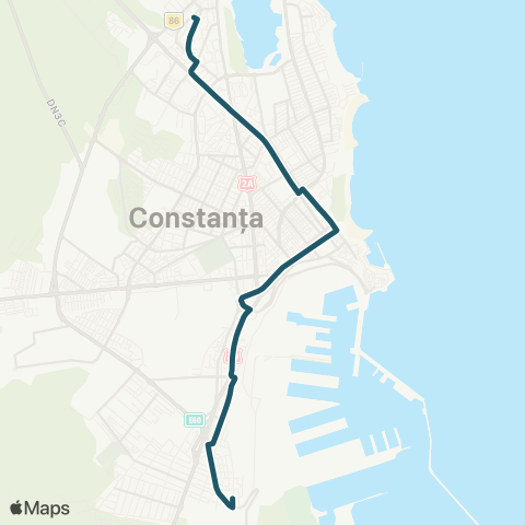 CT Bus Arcasului — Cap Linie Tomis Nord map