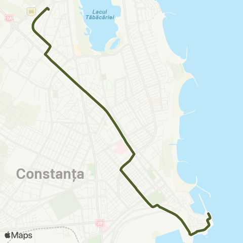 CT Bus Portul Tomis — Cap Linie Tomis Nord map