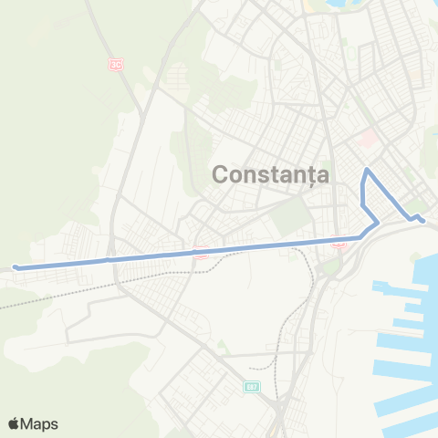 CT Bus Cap linie Poarta 2 — Cap linie Palas / Debarcare map