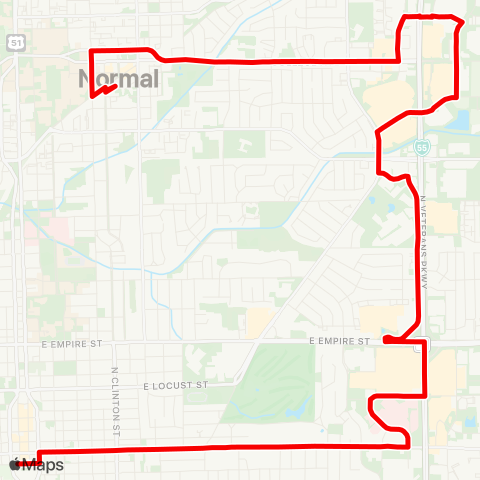 Connect Transit Red Route map