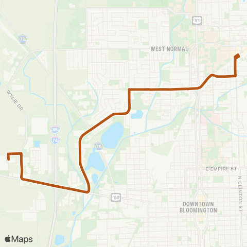 Connect Transit Brown Route map