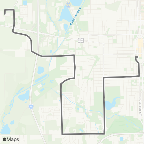 Connect Transit Silver Route map