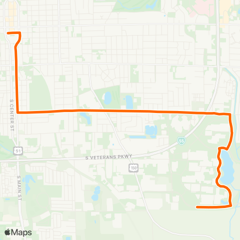 Connect Transit Orange Route map