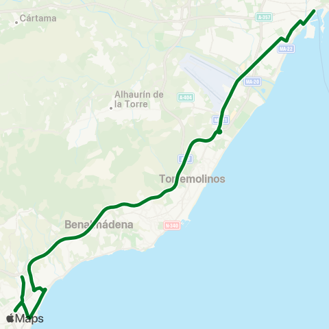 CTMAM Málaga-Las Lagunas-Fuengirola (Directo) map