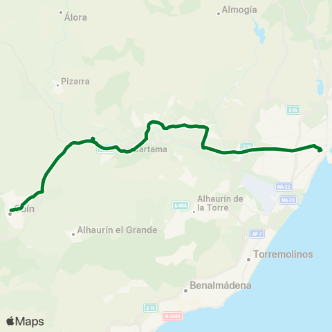 CTMAM Málaga-Cártama-Coín map