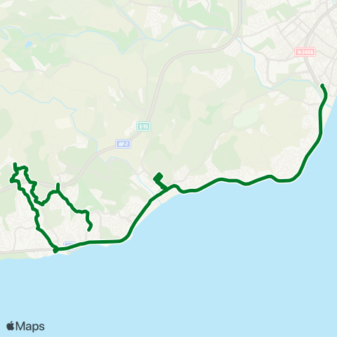 CTMAM Calahonda-La Cala De Mijas-Fuengirola (Circular) map