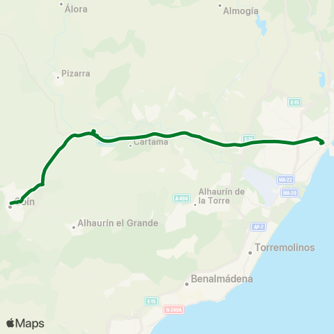 CTMAM Málaga-Coín map