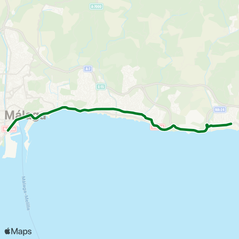 CTMAM Málaga-La Cala Del Moral (Del 26 / 09 Al 20 / 12 De 2024) map