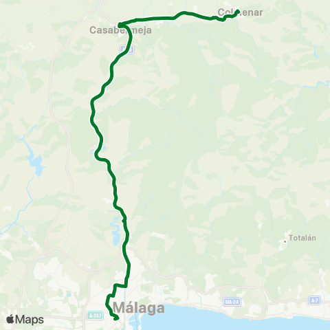 CTMAM Málaga-Casabermeja-Colmenar map