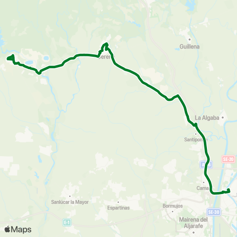 Junta de Andalucia M-176 Aznalcóllar - Gerena - Sevilla (Directo) map