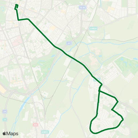 Junta de Andalucia M-130b Montequinto - Sevilla (por Olivar de Quintos sin Parada en Upo) map