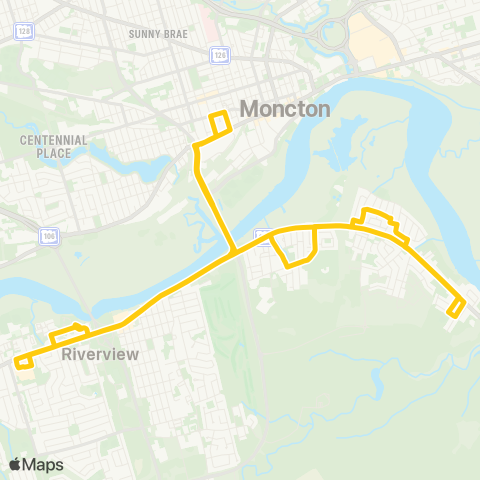 Codiac Transpo Place Riverview Place map