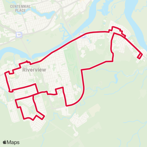 Codiac Transpo Riverview Connector map