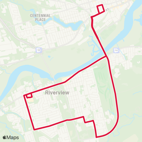 Codiac Transpo Pinewood map