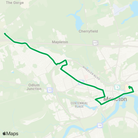 Codiac Transpo Green Line - Ligne Verte map