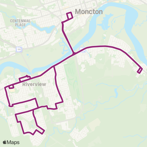 Codiac Transpo Riverview map