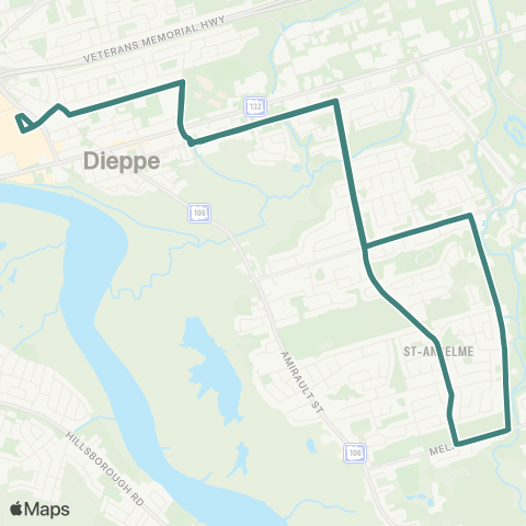 Codiac Transpo Centrale map