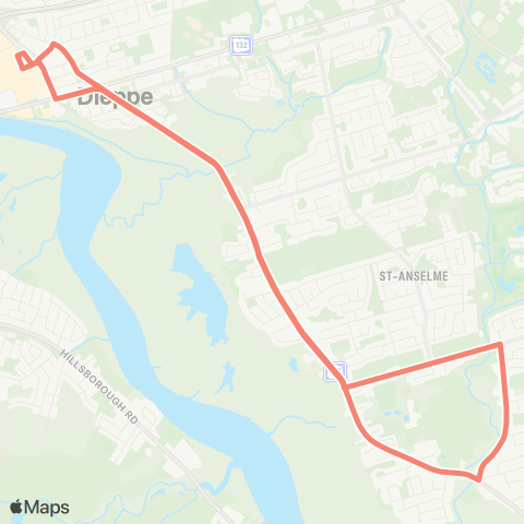 Codiac Transpo Amirault map