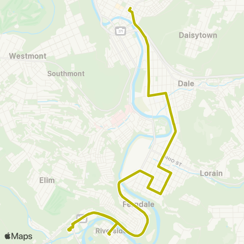 CamTran Moxham-Horner St map