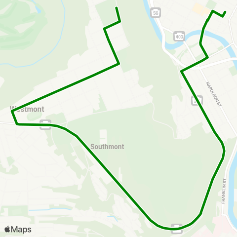 CamTran Westmont-Brownstown map