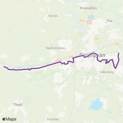 Sankéo St-Féliu d'Avall ↔︎ Le Soler ↔︎ Orfila / Roseraie map