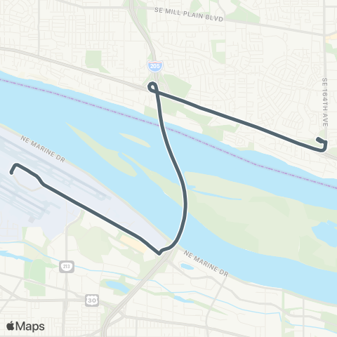 C-TRAN Airport Regional map