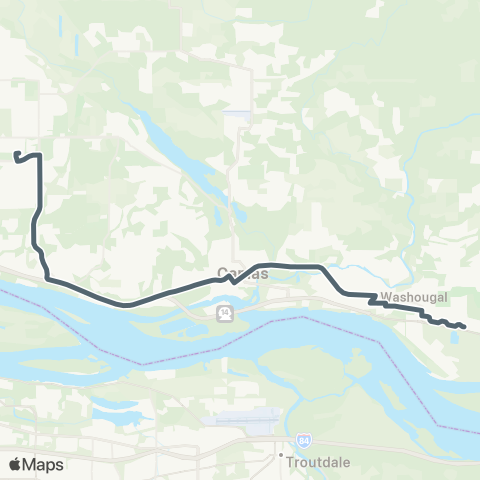 C-TRAN Camas / Washougal map