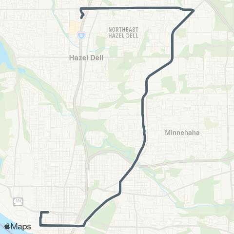 C-TRAN Saint Johns map